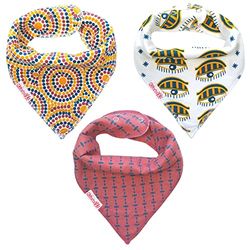Bandana puntsslab KliederZ | kwijl slabbetjes meisjes | set 3 stuks baby slabbers