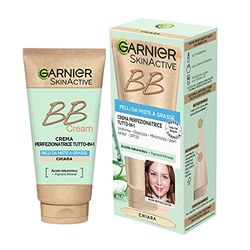 Garnier BB Cream Opacizzante SkinActive, Per Pelle Uniforme e Opaca, Look naturale, Arricchita con Acido Ialuronico, Aloe Vera e Pigmenti minerali, SPF 25, Tonalità: Media