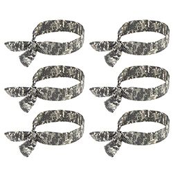 Ergodyne Chill Its 6700 Bandana de refrigeración, cristales de polímero evaporativo para alivio de enfriamiento, lazo para ajuste ajustable, paquete de 6