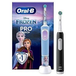 Oral-B Szczoteczki Elektryczne, Zestaw 2 Sztuk, Familijna Edycja,1 Szczoteczka Elektryczna Oral-B Pro Seria 1 i 1 Szczoteczka Elektryczna dla Dzieci „Kraina Lodu”, Powyżej 3 lat