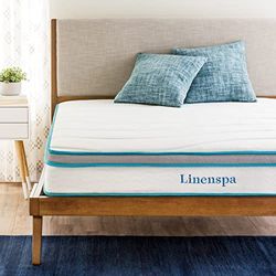 Linenspa Hybride matras, 20 cm hoge veringmatras met visco-comfortschuim, H3-H4, 135 x 190 cm