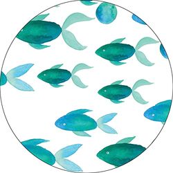 Bonateks, Round Digital Printed Mouse Pad, Non-Slip Base, for Office and Home, Diameter:22cm