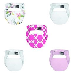 Domiva Lote de 5 Capas Lavables Surtidas, 0-4 kg, Flor