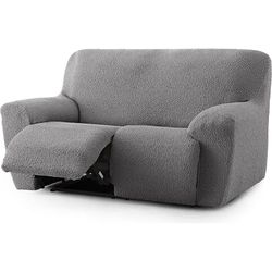 ECOMMERC3 | Funda Sofá Relax Pies Juntos 2x2 Super Elástico - Funda Sofá Gris Oscuro Adaptable y Transpirable para Sofás Chester y Klippan