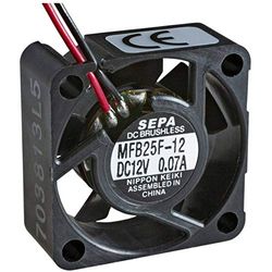 SEPA MFB25F12 Axiale ventilator 12 V/DC 4,2 m³/h (l x b x h) 25 x 25 x 10 mm