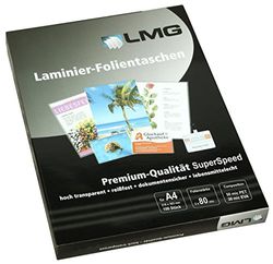 LMG LMGA4-80SS lamineringsfolie A4, 216 x 303 mm, 2 x 80 mic, Highspeed, 100 stycken