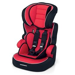 Foppapedretti, Babyroad, Silla para coche, grupo 1-2-3 (9-36 kg) para niños de 9 meses a 12 años aproximadamente, sin IsoFix, rojo