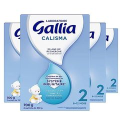 Laboratoire Gallia Calisma 2 - Lait bébé 2ème âge, Lait infantile de 6 à 12 mois, Lait en poudre pour bébé (Pack de 4x700g)