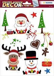 Herma 15115 - Pegatinas de Ventana para Navidad: Papá Noel, Reno, Muñeco de Nieve - Extraíbles, para Habitación de Niños, Decoración Invernal