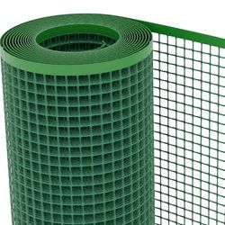 TENAX Filet en Plastique Quadra 20 Vert 0,50x3 m, Filet de Protection Multi-Usages pour Balcons, Terrasses, Portails et Clôtures
