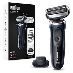 Braun Series 7 Rasoir Électrique Homme À Grille Sans Fil Bleu, Tondeuse De Précision, Technologie Wet & Dry, Rechargeable, 70-B1200s