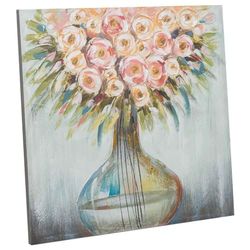 Cuadro Pintado A Mano Con Relieve Blanco