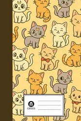 🌟 Kawaii Cat Notebook – Adorable Anime Style ORBIS Print: Size: 6 x 9 inches | 120 Sheets | Double-Line Interior (No Margin) | Matte Cover