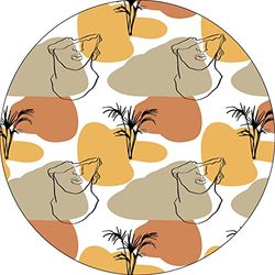 Bonateks, Round Digital Printed Mouse Pad, Non-Slip Base, for Office and Home, Diameter:22cm