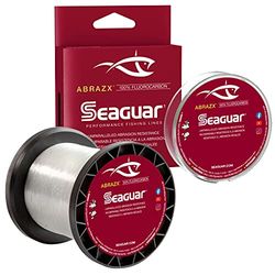 Seaguar 17ax200, AbrazX-Filo in fluorocarburo d'Acqua Dolce, Diametro 0,38 cm, Testato 7,7 kg, 181 Unisex, Trasparente: 181,4 m, 17-Pounds/200-Yards
