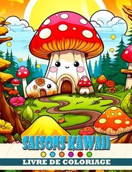 Livre de coloriage Saisons Kawaii: Un livre de coloriage mignon et éducatif pour les enfants de 6 à 9 ans