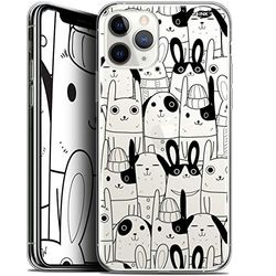 Beschermhoes voor Apple iPhone 11 Pro, ultradun, konijnmotief, zwart