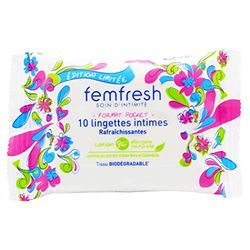 Femfresh - Toilette Intime - 10 Lingettes intimes Rafraîchissantes - Format Pocket