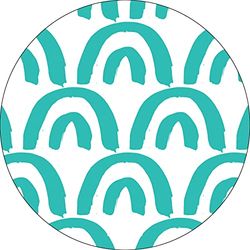 Bonateks, Round Digital Printed Mouse Pad, Non-Slip Base, for Office and Home, Diameter:22cm