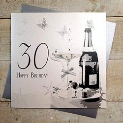 WHITE COTTON CARDS Carte d'anniversaire, Blanc