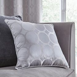 Appletree Boutique Cassina - Cojín Relleno Jacquard (43 x 43 cm), Color Plateado
