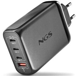 Watio Wave Oplader - GAN wandlader met 3 USB-C-poorten en 1 USB-A-poort, vermogen 240 W, zwart, compact en efficiënt