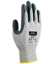 Uvex Guanti HPPE/Nitril-glove,Unidur 6643 Unisex 7,Grigio/Nero