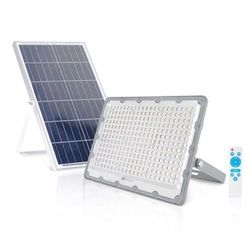 Elbat Foco Solar Led 200W - 3600LM - Luz Fria 6500K - Autonomia hasta 2 Dias - Control Remoto - IP67 EB0382