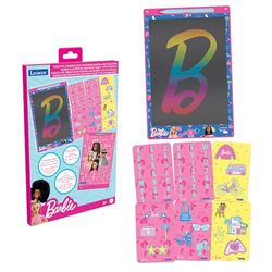 Lexibook, Barbie, Ardoise Magique, Jouet Artistique et créatif pour Filles et garçons, Dessins Multicolores, Écran 28 cm, Inclut 1 Stylet et 6 pochoirs, Rose/Bleu, CRT10BB