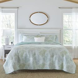 Laura Ashley Conjunto de edredão de água salgada reversível, duplo