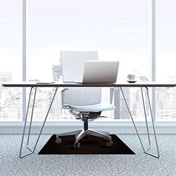 Floortex Cleartex Advantagemat - Alfombrilla de Vinilo sin ftalatos para moquetas de Pelo bajo, hasta 6 mm de Altura Total, 90 x 120 cm, Rectangular, Color Negro