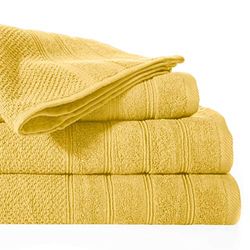 Design91 Senf Serviette de Bain en éponge 100% Coton 50 x 90 cm