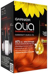 Garnier Olia Haarkleuring, intensief koper 7.4, bevat 60%, 3-pack (3 x 1 stuks)