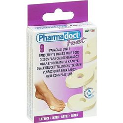 Pharmadoct - Oval Dressings voor voeten, eelten en ogen van rebkiden, x 9 stuks