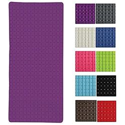 MSV Tapis Fond de Baignoire antidérapant Caoutchouc Quadro 36x76cm Violet