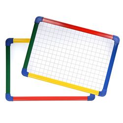 Show Me A3 Magnetic Framed Whiteboards 5-Pieces, Gridded/Plain