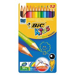 BiC Kids Ecolution Evolution Caixa de metal com 12 lápis de cor
