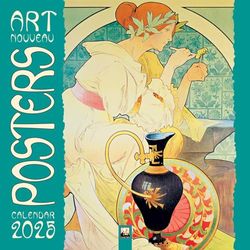 Art Nouveau Posters Wall Calendar 2025 (Art Calendar): Original Flame Tree Publishing-Kalender [Kalender]