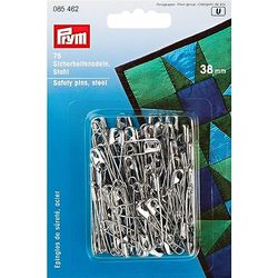 Prym Veiligheidsspelden, 38 mm, zilverkleurig, 75 stuks, staal