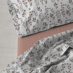 Juego de sábanas Laia kleur terracota. Cama de 105 cm. 3 stuks