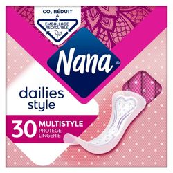 Nana Dailies Style Protège-Lingerie Multistyle - Protège-Slip Fin et Ultra-Absorbant pour Tous Types de Lingerie - 30 en Pochette Individuelle