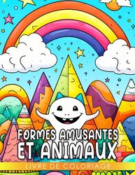 Livre de coloriage Formes amusantes et animaux: Découvrez les formes avec de charmants amis animaux - Parfait pour les enfants de 2 à 4 ans