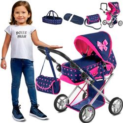 Kinderplay KP0200T poppenwagen, speelgoedkinderwagen – handgreep voor kinderwagen tussen 36,5 en 64 cm, met zachte grip, 3-in-1