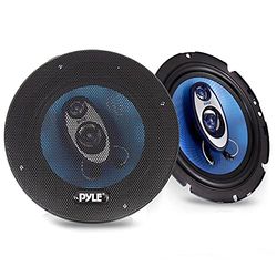 Pyle Casse Auto Stereo Sistema Altoparlanti 16,5 Centimetri Tre Vie, 180 Watt, RMS/360 Watt, Impedenza 4 Ohm, Tweeter Piezo da 2 Centimetri, Audio Triaxiale, Blu