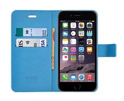 4-Ok Wallet – Custodia con aletta per Apple Iphone 6, colore: blu