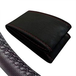 SV518SKI Steering Wheel Cover Black/Red for All Steering Wheel Types 37 cm - 39 cm for Lacing
