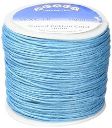 Beads Unlimited - Cuerda de algodón Encerado (1 mm, Pack de 100m), Color Azul