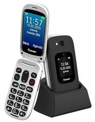 Funker E350 MAX Audio3 Plus 4G, Telefono movil con Tapa fácil de Usar, Teclas y Pantalla Grandes, Audio Pro Compatible con audífonos, Volumen Fuerte con Amplificador, Configuración Remota, Botón SOS