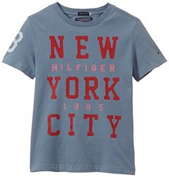 Tommy Hilfiger Manhattan CN TEE S/S, effen T-shirt voor jongens, maat S