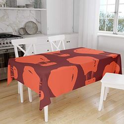 Bonamaison Kitchen Decoration, Tablecloth, Orange Bordeux, 140 x 160 Cm - Designed and Manufactured in Turkey